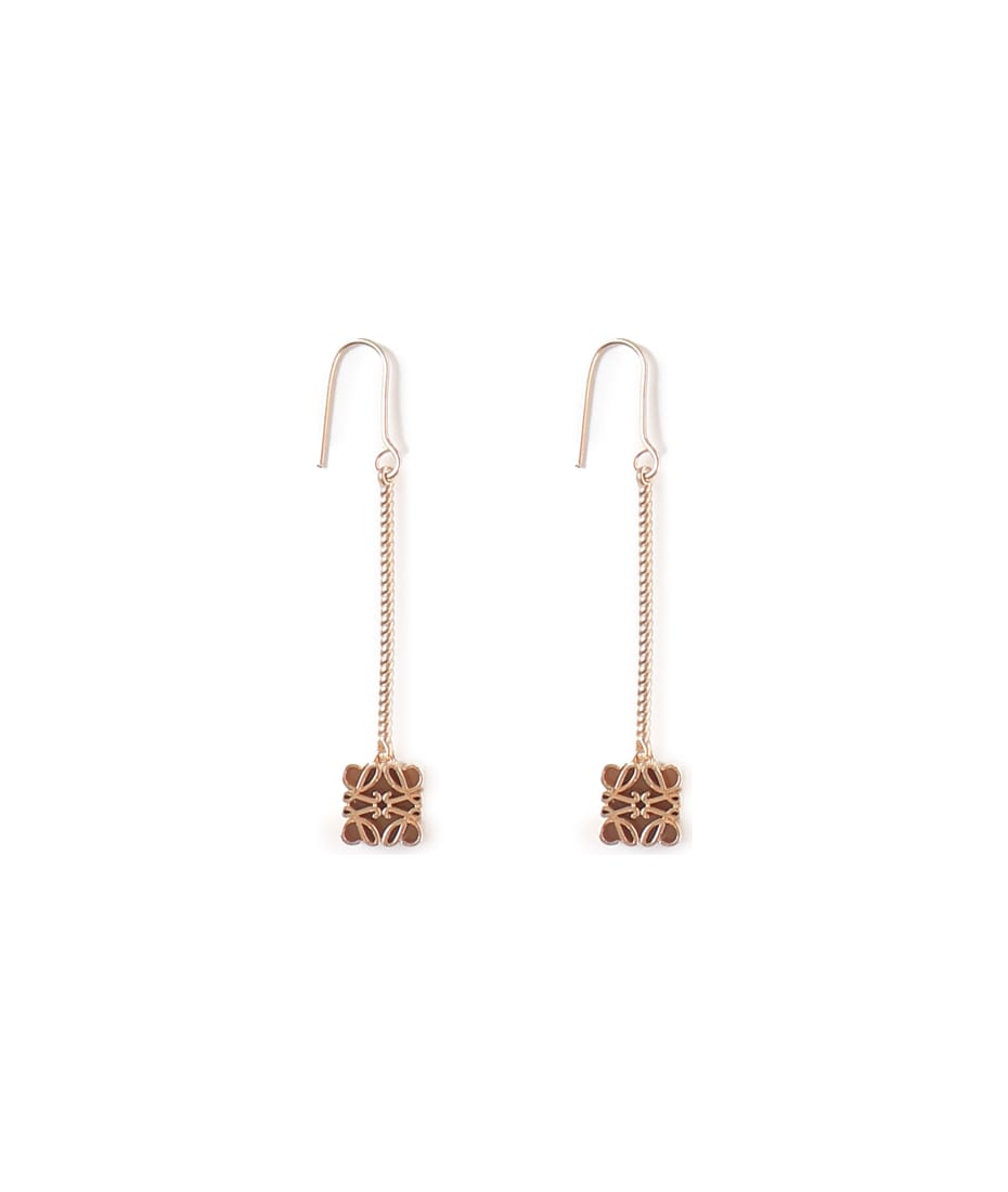 Loewe Anagram Drop Earrings In Sterling Silver | italist