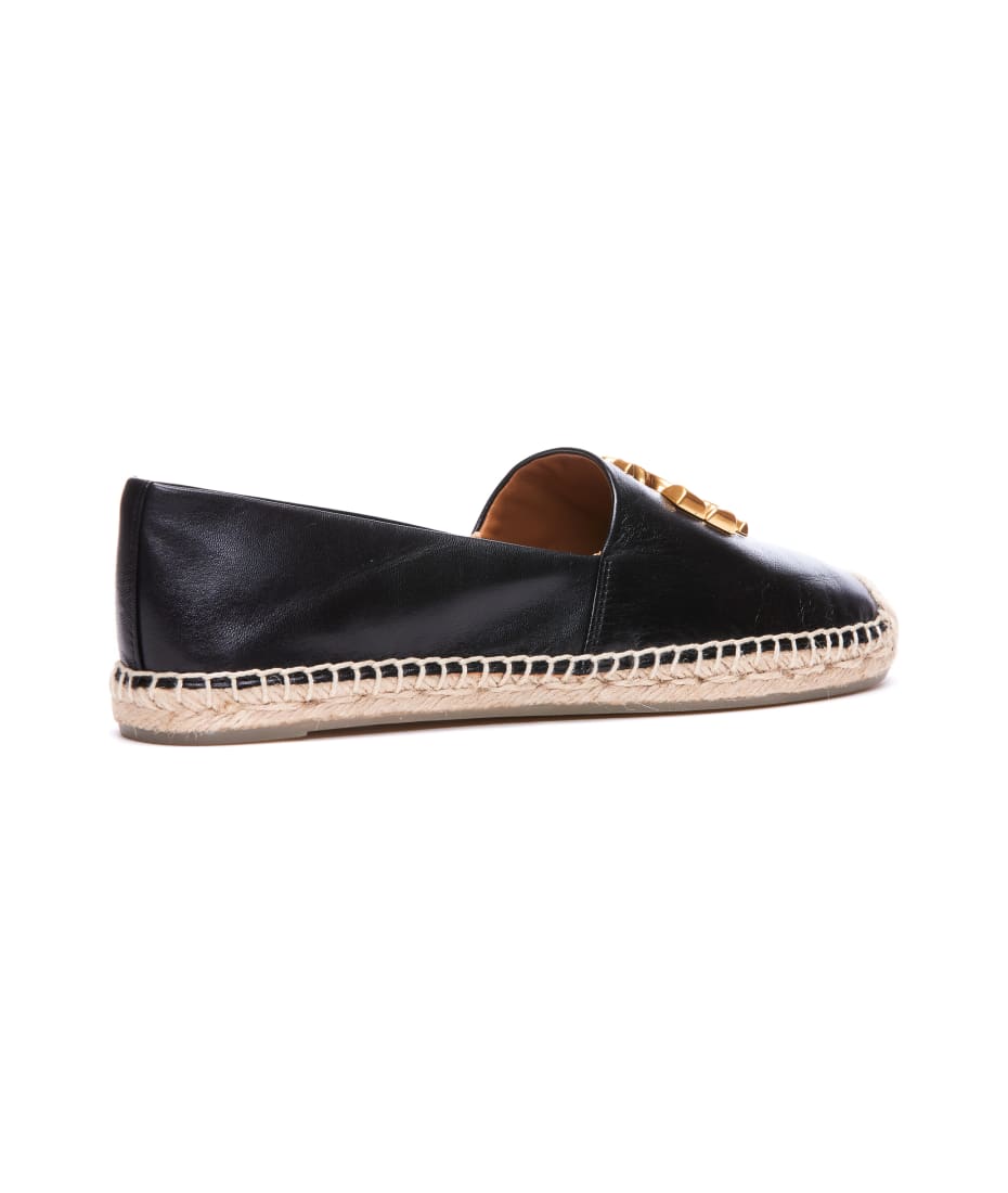 Shop Tory Burch Eleanor Metallic Leather Espadrilles