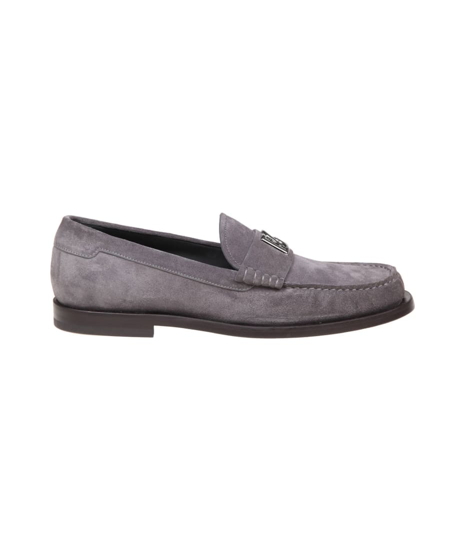 Shoes PIKOLINOS M4K-3005C1 Brandy Suede Loafers With Dg Logo - Grey