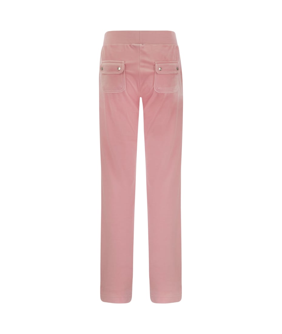 Juicy Couture Trousers With Velour Pockets - Pink