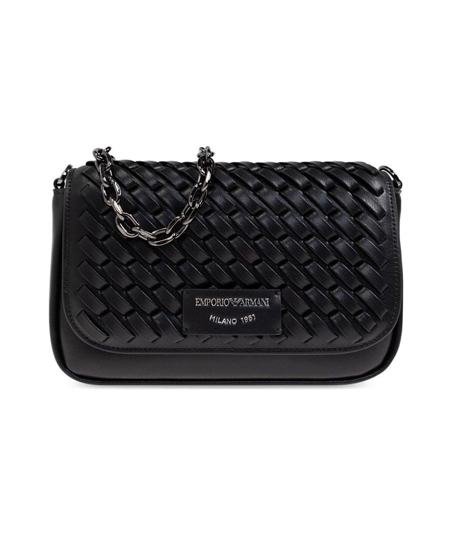 Emporio Armani Shoulder Bag With Decorative Weave | italist