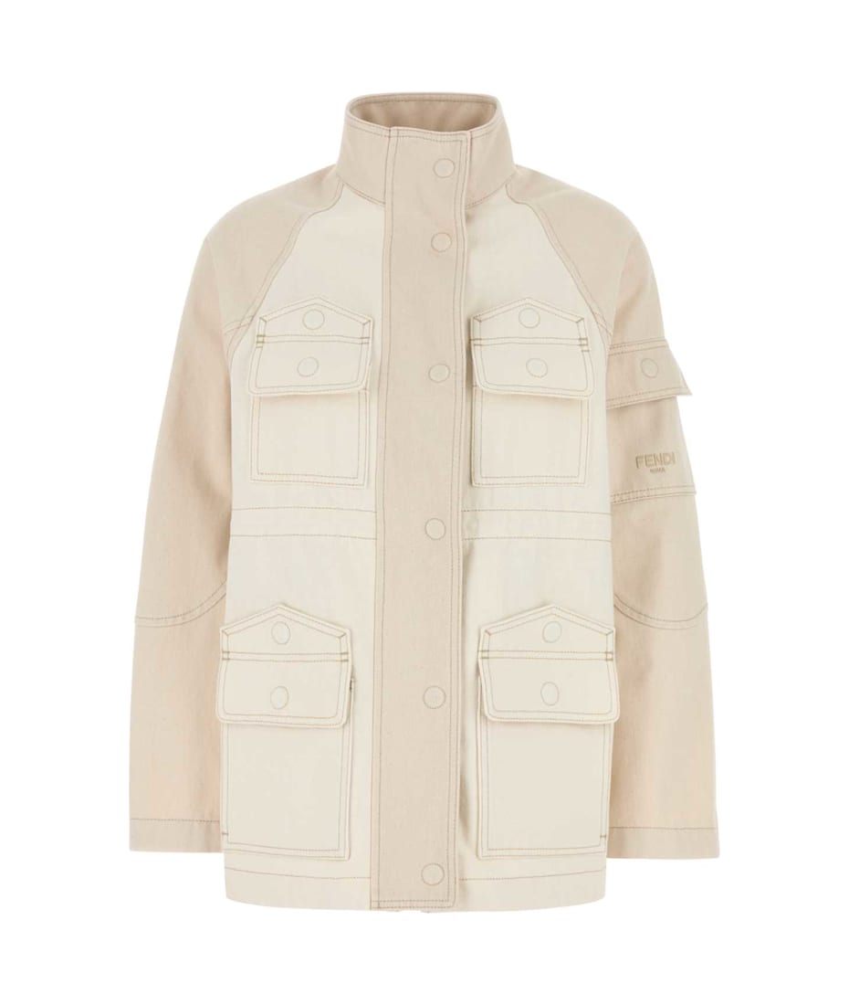 【関税&送料込】Fendi Ivory Denim Parka Fendi Denim Jackets − Sale: up to −62% | Stylight
