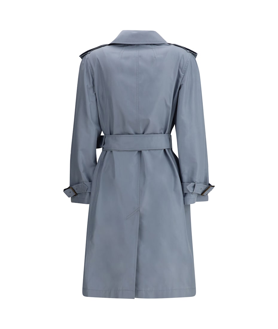 【送料&関税込】Burberry Silk Long Trench Coat Burberry Silk Long Trench Coat | italist
