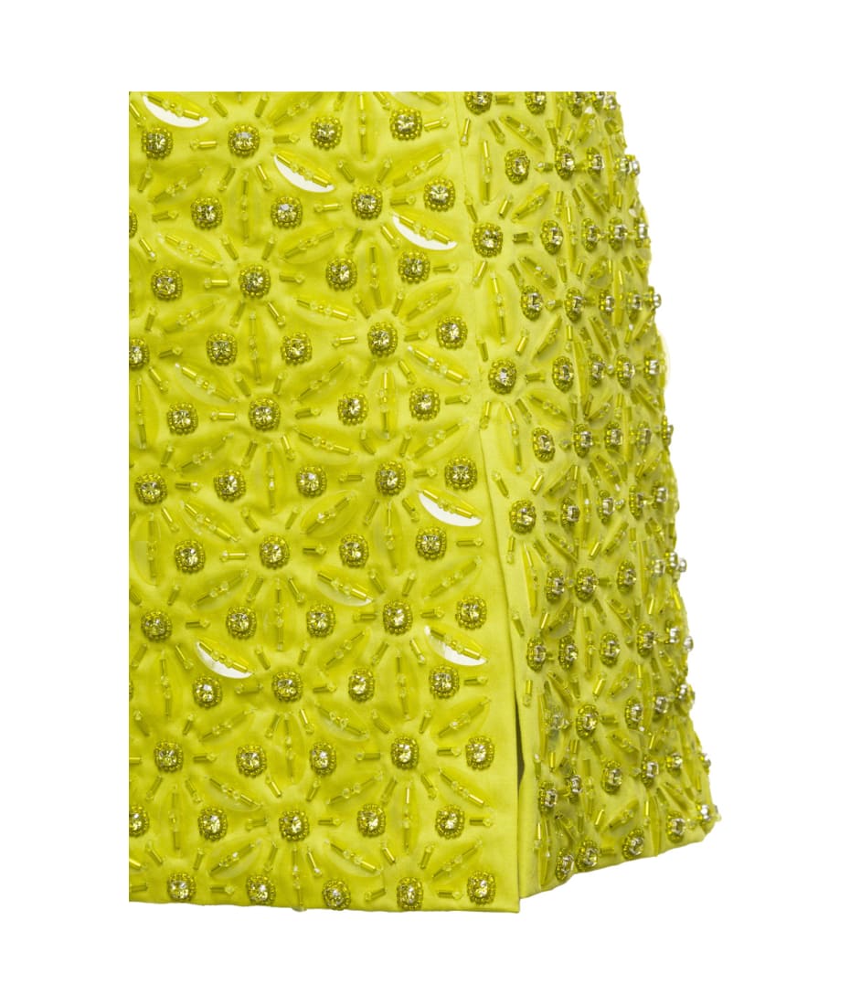 Des Phemmes Embroidery Mini Skirt - Yellow