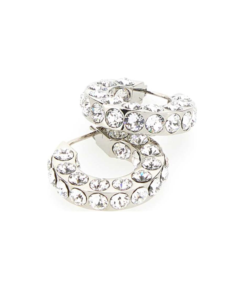 ピアス AMINA MUADDI Embellished l small Jaheel earrings Amina Muaddi Embellished Metal Small Jaheel Earrings