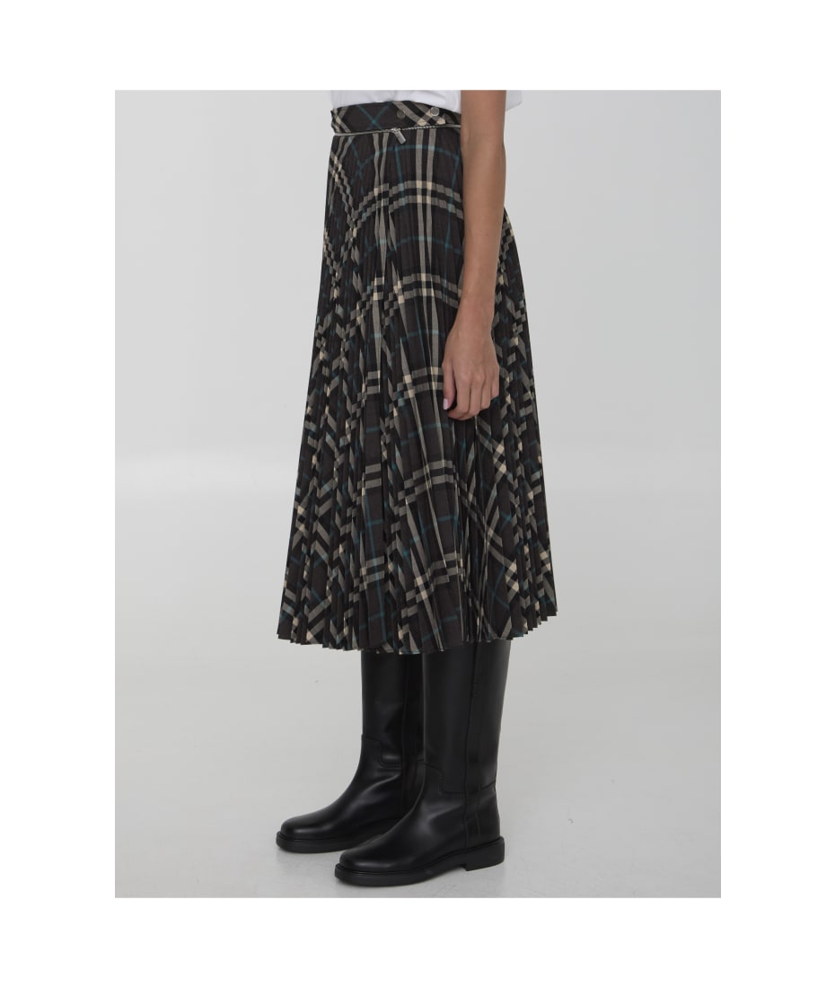 スカート Burberry Check Pleated Skirt 21D75F75-D6B2-4BEE-A52E-