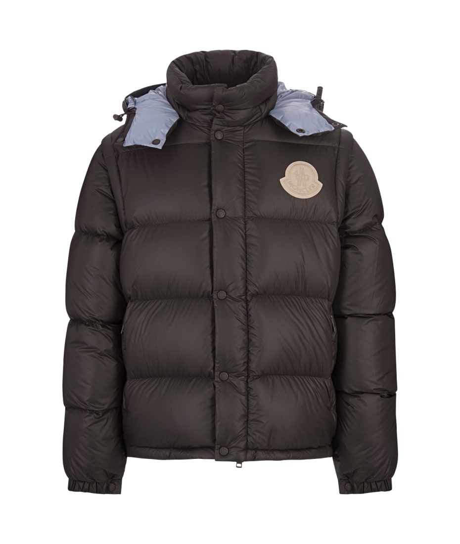 Moncler Cyclone 2 In 1 Down Jacket In Dark Brown | italist
