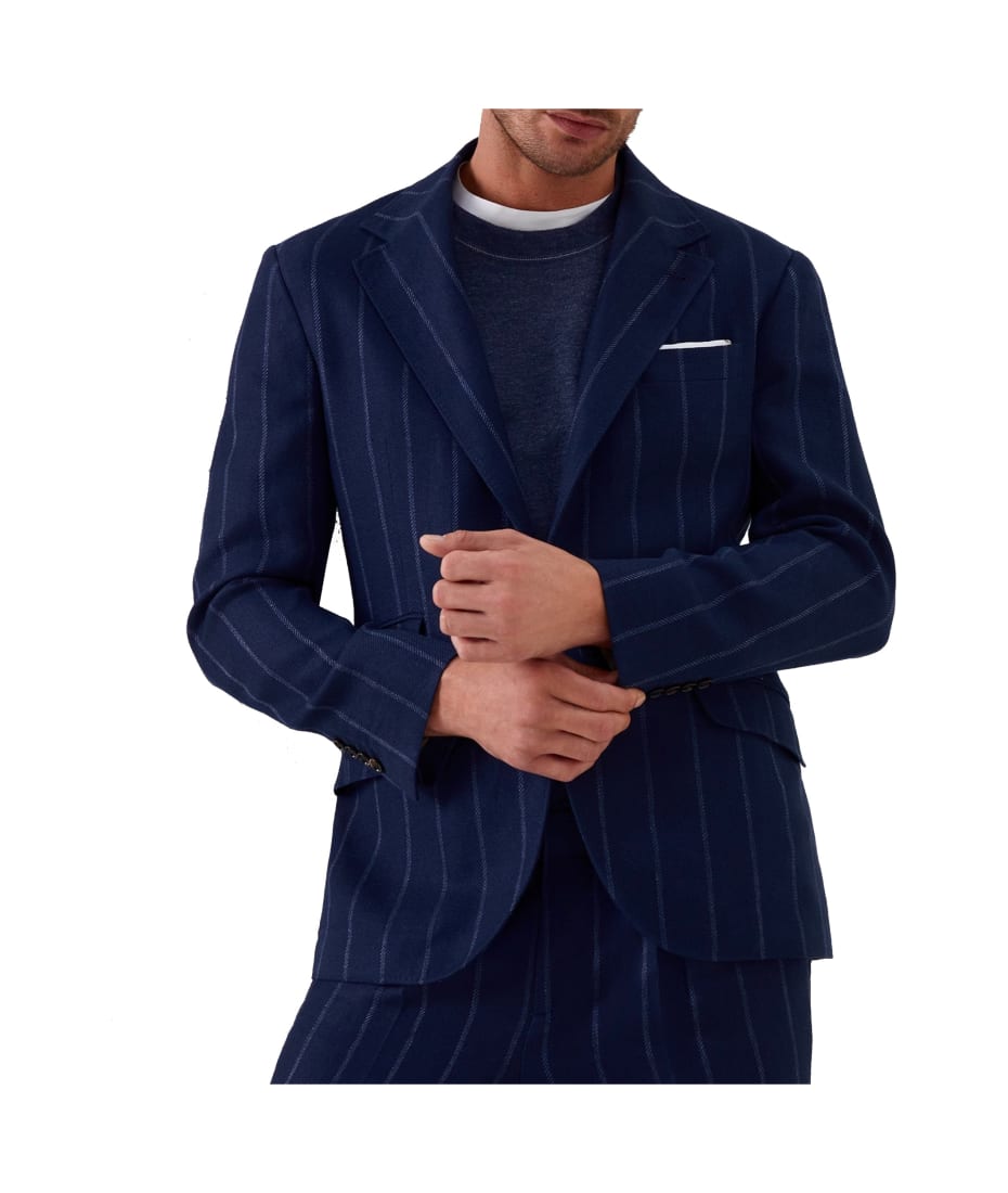 BRUNELLO CUCINELLI ネイビー メランジ ジャケット 46サイズ BRUNELLO CUCINELLI ネイビー メランジ ジャケット 46サイズ