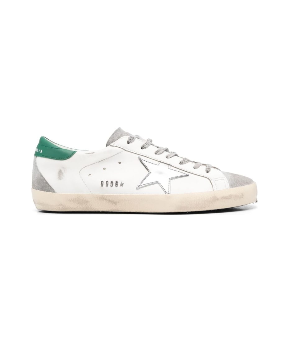 Golden Goose Super-star Leather Upper And Heel Suede Toe And Spur