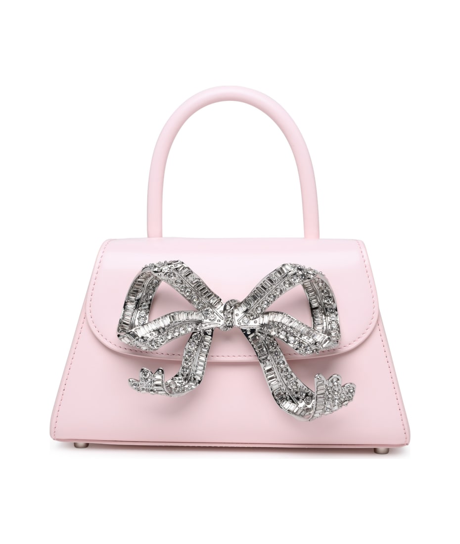 トートバッグ SELF PORTRAIT 'Pink Leather Mini Bow' handbag self-portrait Bow Mini Bag In Pink Leather | italist, ALWAYS