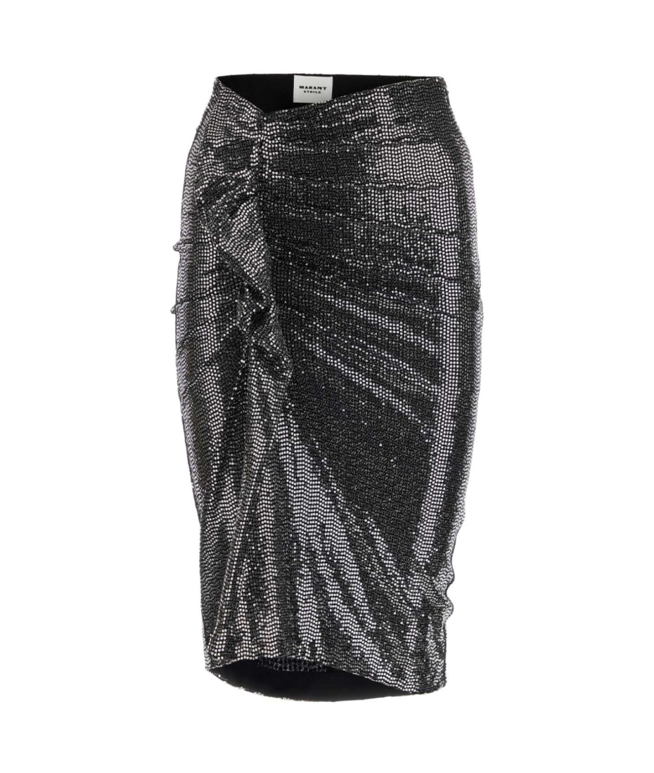 Marant Étoile Embellished Stretch Nylon Blend Dolene Skirt