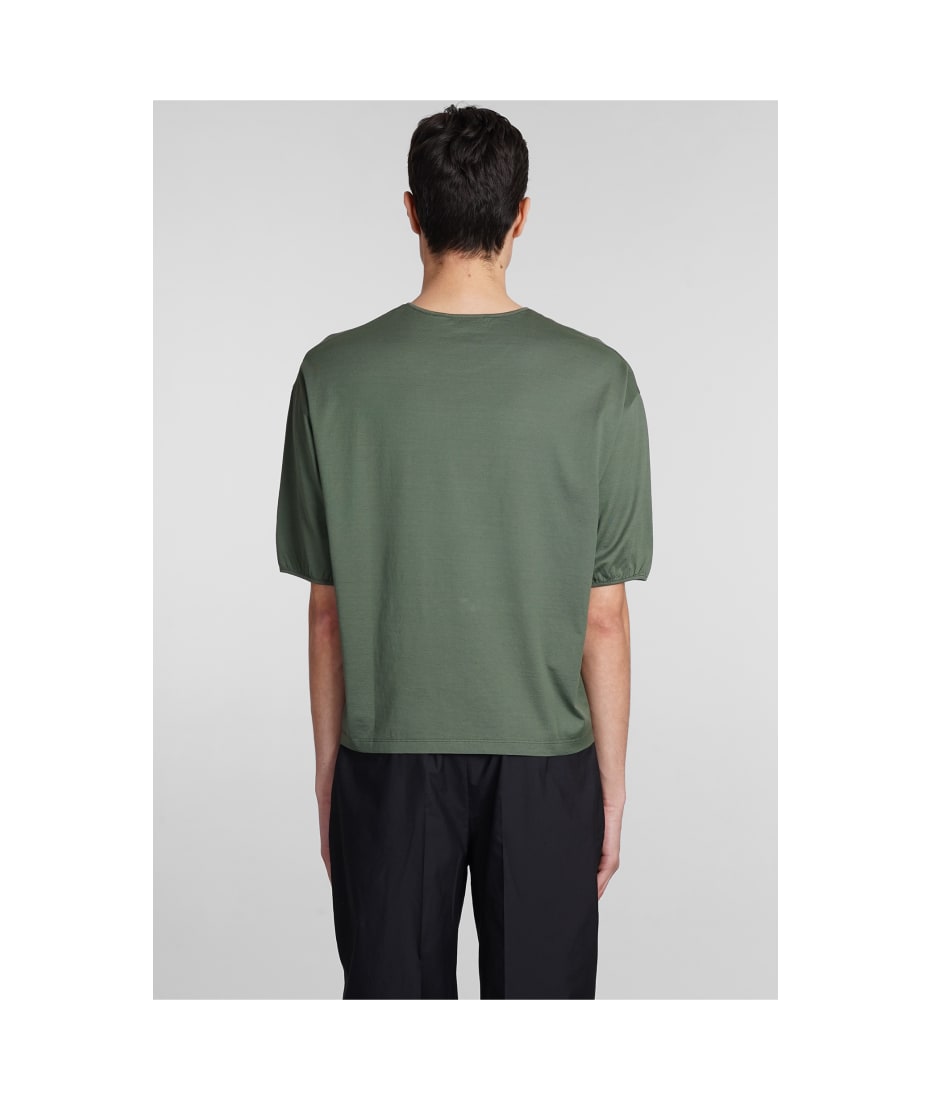 【関税込み】LEMAIRE グリーン ソフト Tシャツ Lemaire T-shirt In Green Cotton | italist