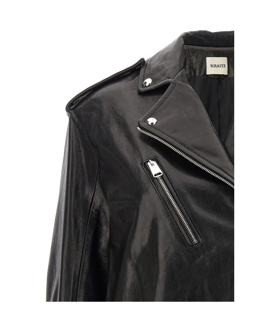 Khaite 'hanson' Leather Biker Jacket | italist
