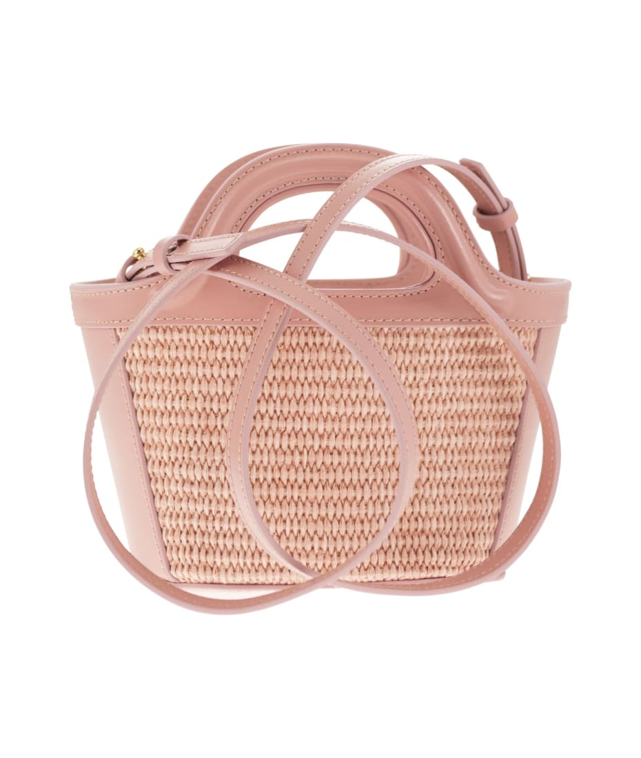 【送料&関税込】Marni Tropicalia Micro Hand Bag In Rose-pink Marni Tropicalia Micro Hand Bag In Rose-pink Raffia