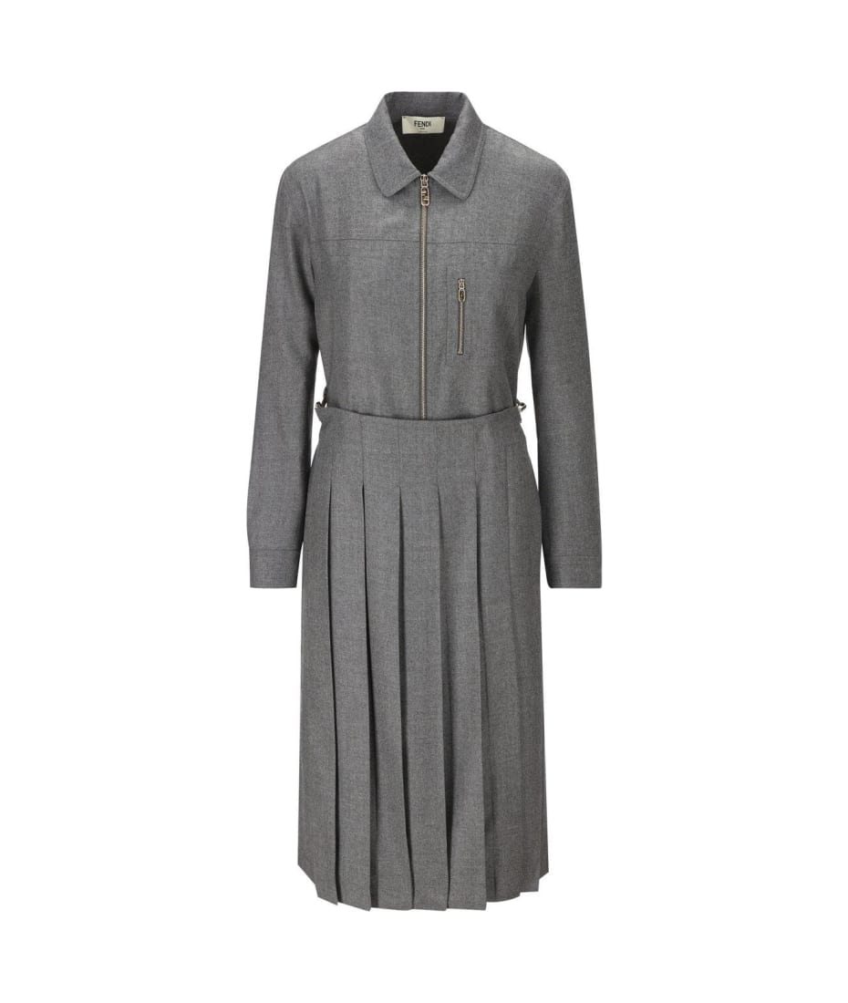 open lace back dress Cotton Nusa Pleated Grey Jumpsuit for Ladies main image 0