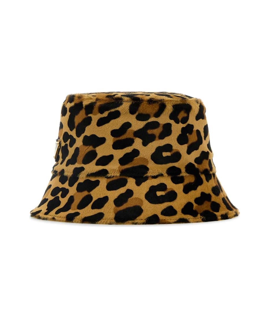 ヘアアクセサリー PRADA PRINTED CALF HAIR BUCKET HAT Prada Printed Calf Hair Bucket Hat | italist