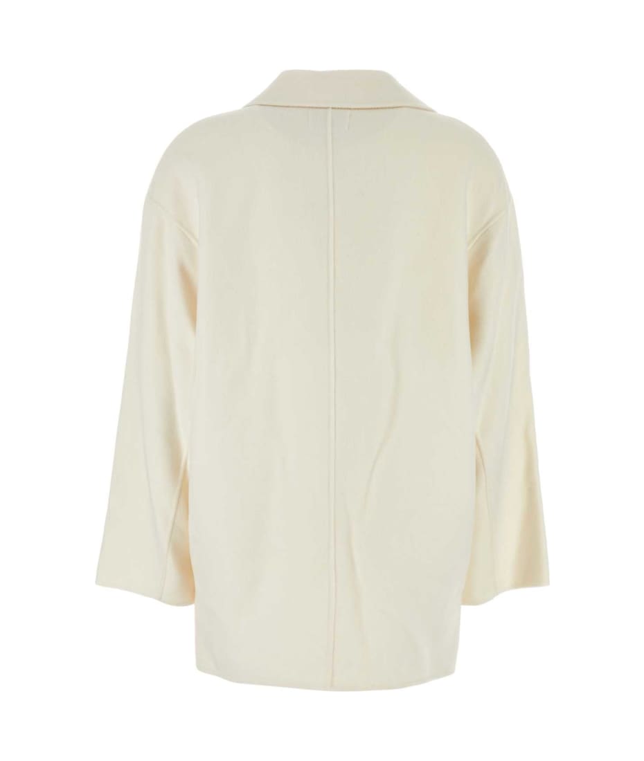 コート LOULOU GARY IVORY Coats STUDIO White Loulou Studio Ivory Wool Blend Gary Coat | italist