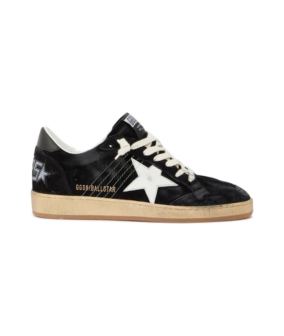 Golden Goose Ball Star Suede Upper With Stitching And Spur Leather