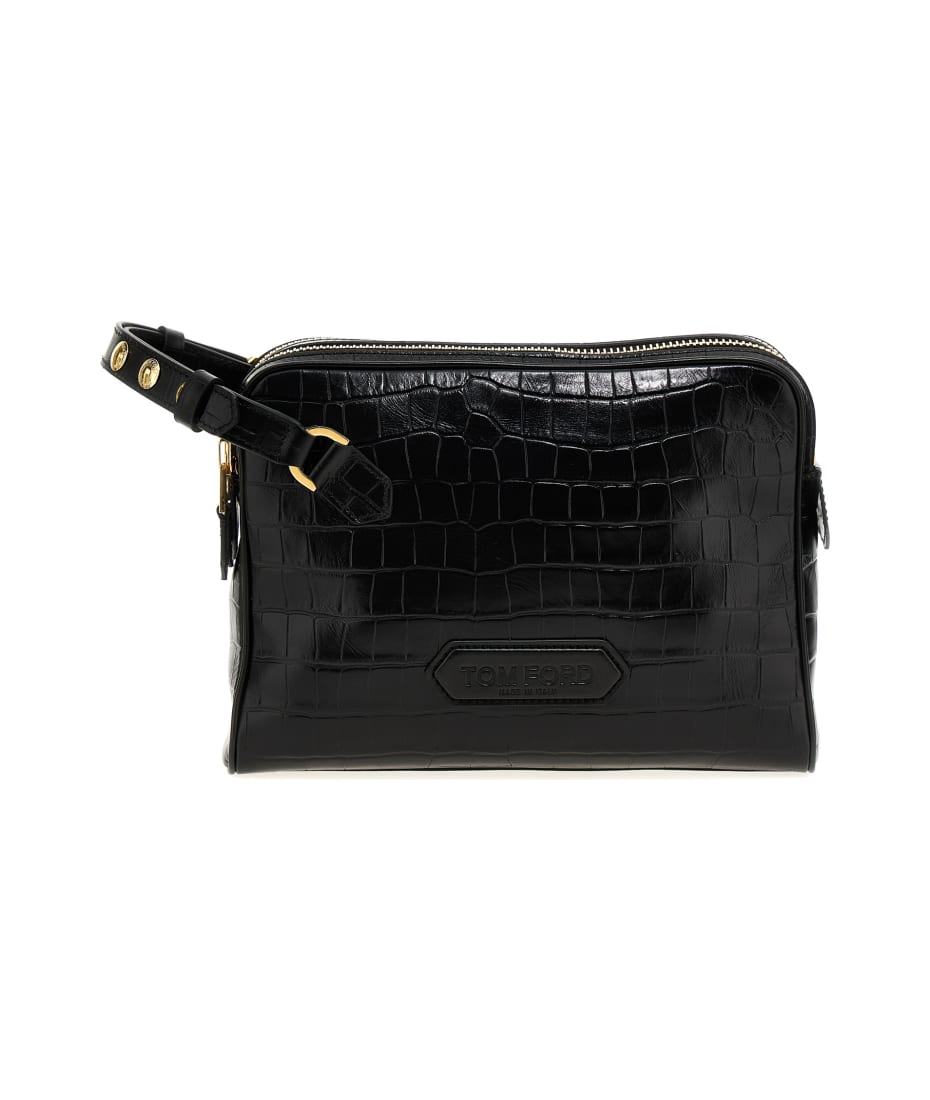 Tom Ford, Bags, Tom Ford Black Leather Zip Clutch