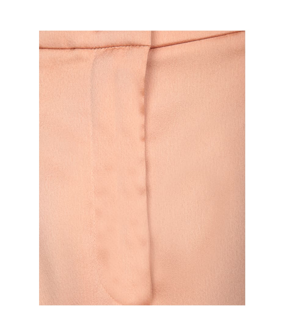パンツ GENNY Women Straight Pants 78AAA109 N0071 493 Beige Genny Nude Satin Baggy Pants | italist