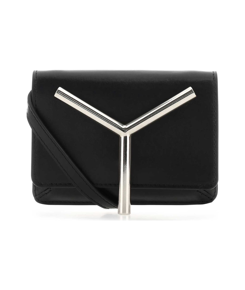 Black Leather Mini Crossbody Bag
