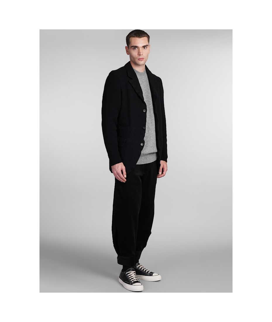 comme des garçon shirtブラック エステルジャケット Comme des Garçons Shirt Casual Jacket In Black Wool