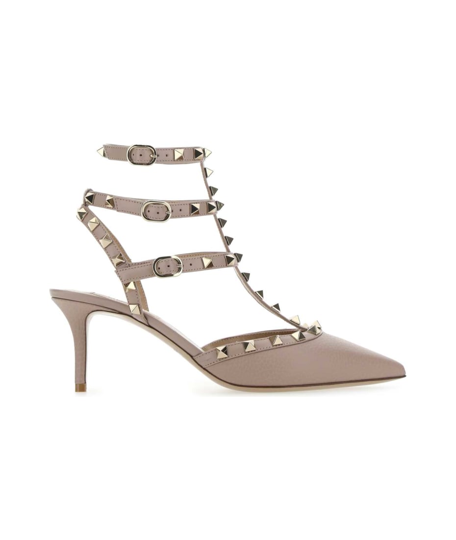 ロングブーツ Valentino Garavani Antiqued Pink Leather Rockstud Pumps Valentino Garavani: A Pair of Highheels Rockstud Pumps in
