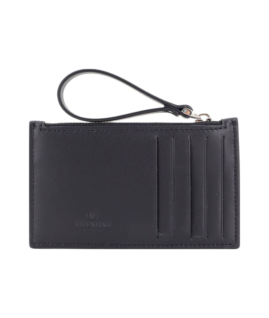 カードケース・名刺入れ VALENTINO BLACK LEATHER CARD HOLDER Valentino Garavani Black Leather Card Holder | italist