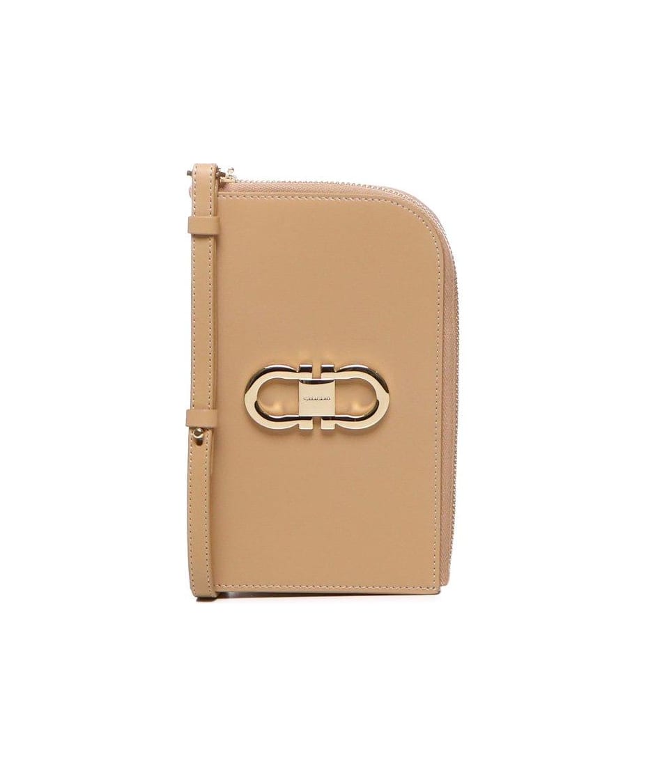 【FERRAGAMO】GANCINI PHONE POUCH Gancini smartphone holder - Women | Ferragamo