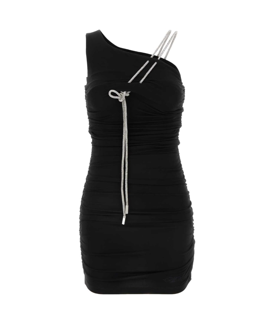 ワンピース Off-White Black viscose blend mini dress Off-White Black Viscose Blend Mini Dress | italist