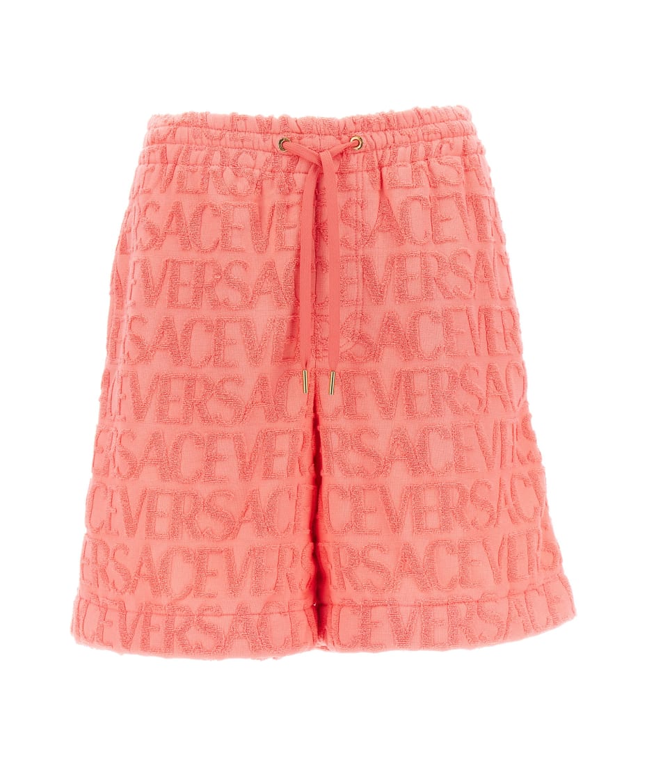 Versace Allover Kids Towel Shorts