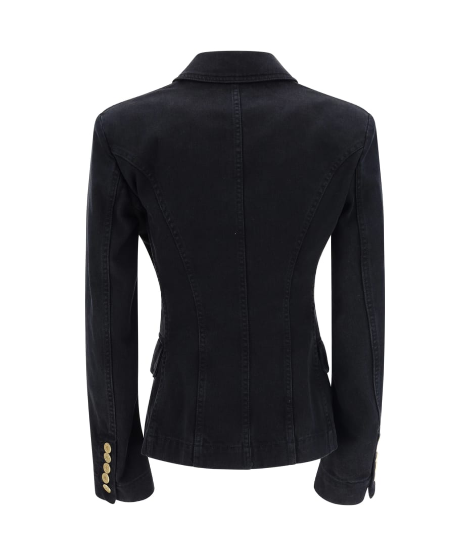 Balmain Double-breasted Denim Blazer | italist