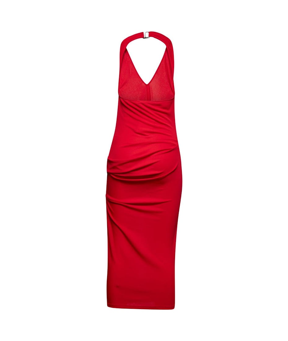 【Jacquemus】Halter V-neck Dress Jacquemus Halter V-Neck Dress - Red - 30% Off | Editorialist
