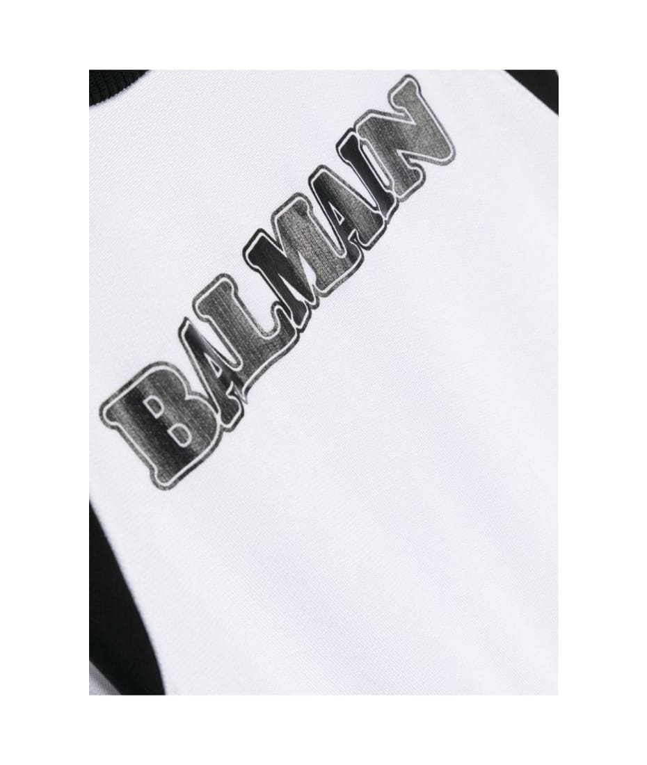 Balmain Abito Con Logo - WHITE