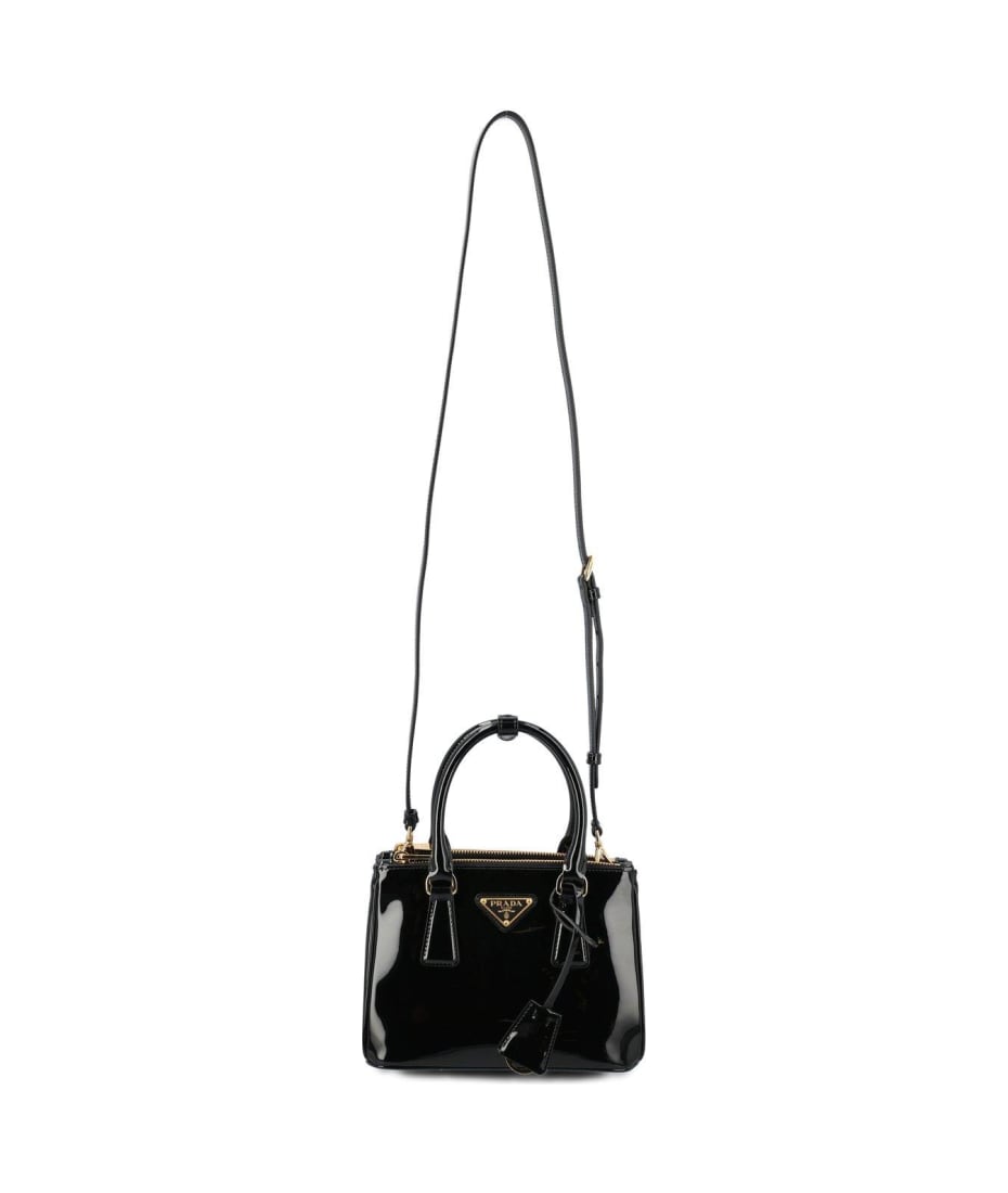 【PRADA】ロゴ プレート トップ ハンドル バッグ PRADA - プラダ ロゴプレートハンドバッグ レディース 【中古