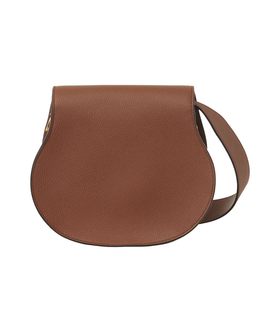【関税&送料込み】ChloAC Marcie In Garnet Leather Bags Chloé Marcie Saddle Bag In Tan Garnet Leather | italist