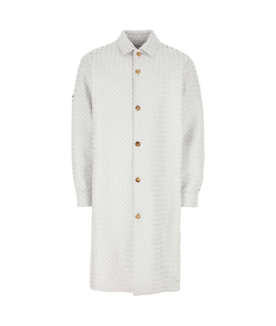 【Bottega Veneta】2020s White Leather Coat Bottega Veneta White Leather Coat | italist
