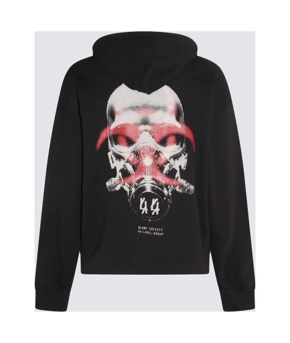 スウェット・トレーナー 44 LABEL GROUP BLACK, WHITE AND RED COTTON SWEATSHIRT 44 Label Group Black, White And Red Cotton Sweatshirt
