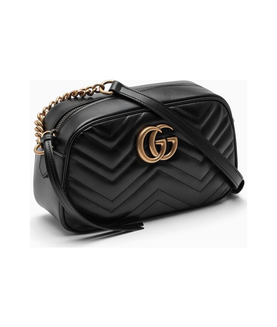 Black GG-Marmont mini matelassé-leather cross-body bag, Gucci