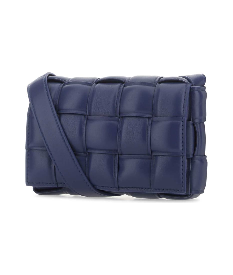 Bottega Veneta Navy Blue Nappa Leather Mini Padded Cassette