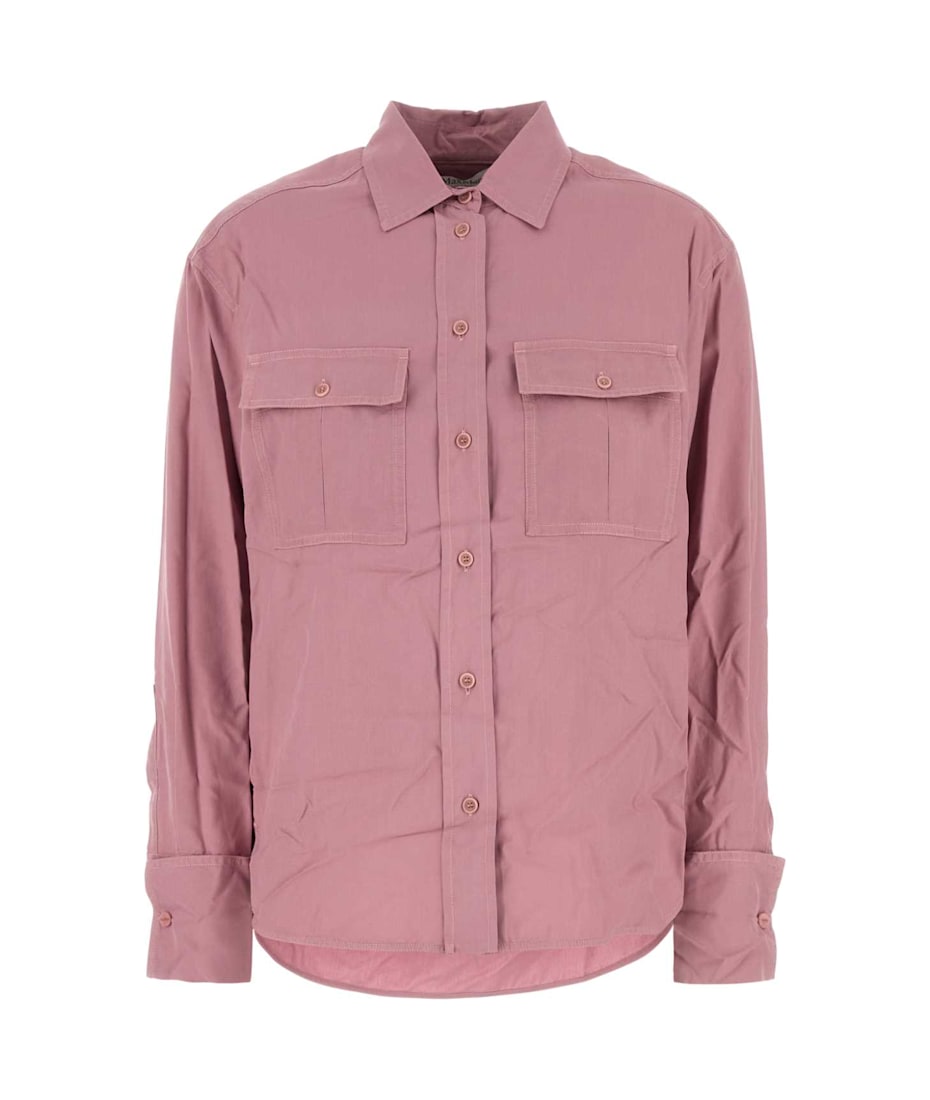 Tシャツ・カットソー Max Mara SS24 Pink silk Affetto shirt (2411111143600 005) Max Mara Pink Silk Affetto Shirt | italist