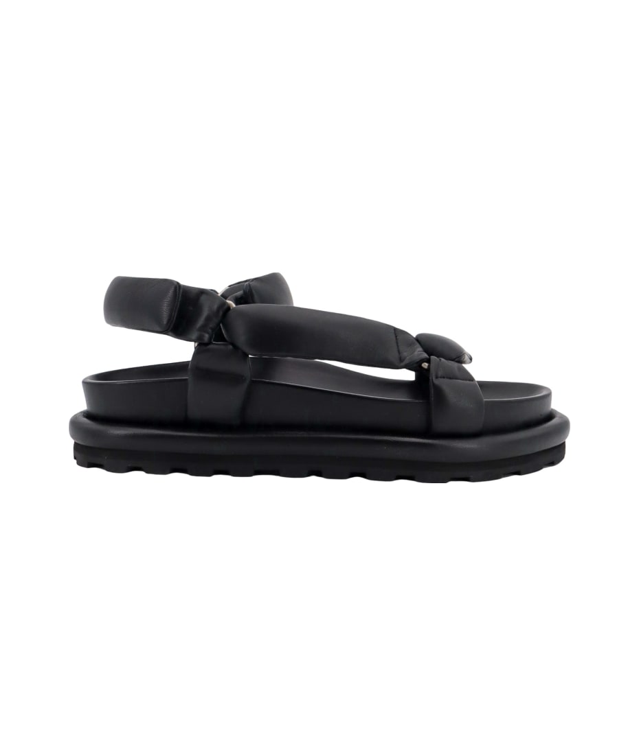 Jil Sander padded leather sandals - Black