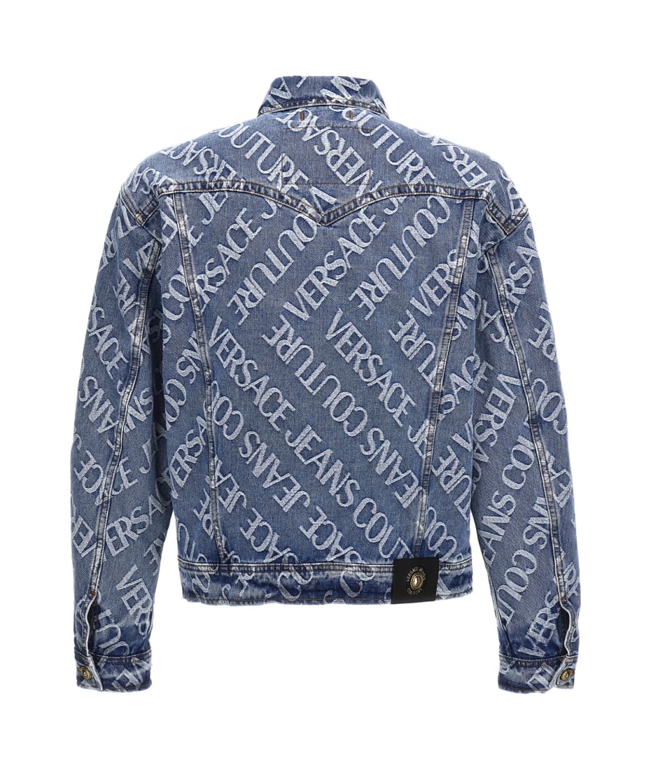 Logo Denim Jacket in Blue - Versace