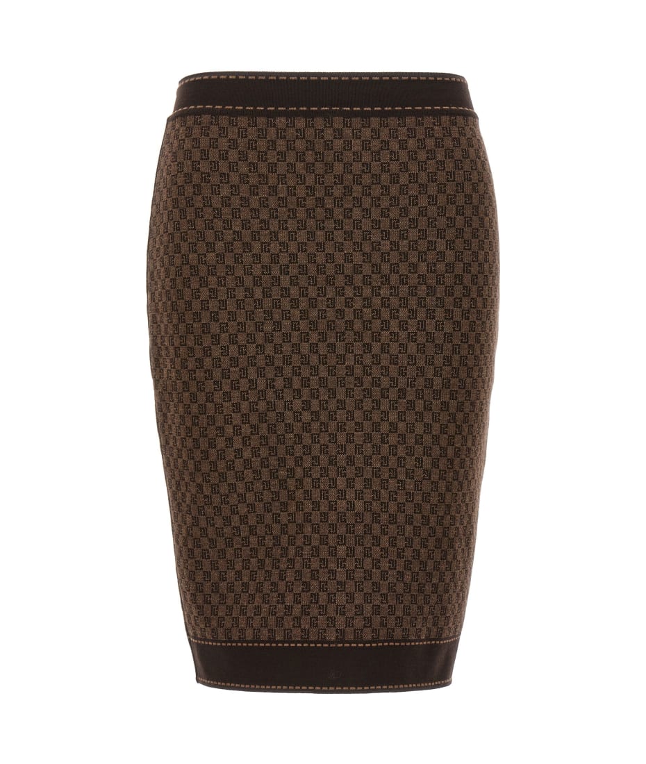 ミニスカート BALMAIN SS23 MONOGRAM SKIRT (AF1LB005_KB02GFE) Balmain Monogram Miniskirt | italist