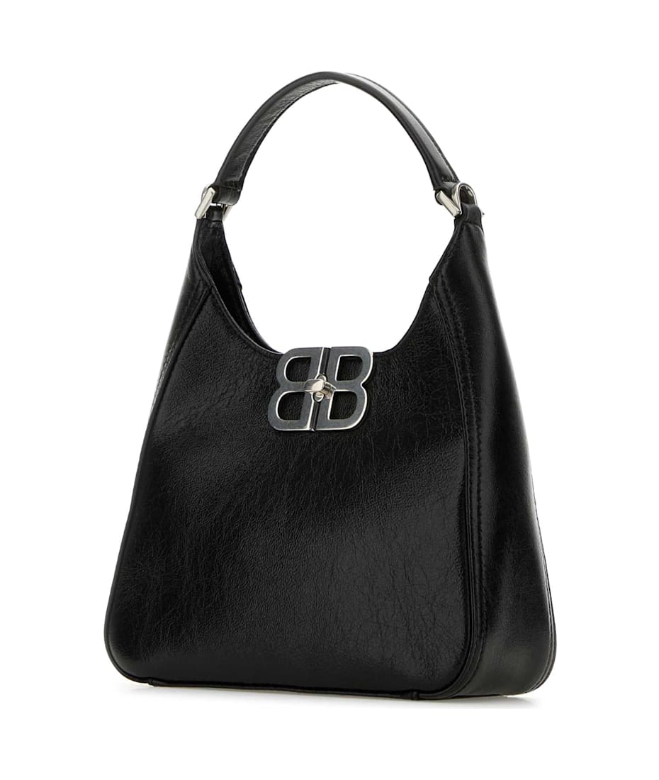 トートバッグ BALENCIAGA Black leather BB Soft handbag (8019282ABFJ 1000) トートバッグ BALENCIAGA Black leather BB Soft handbag
