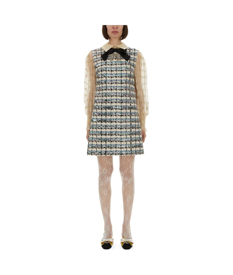 beige tweed dress Beige tweed dress main image 1