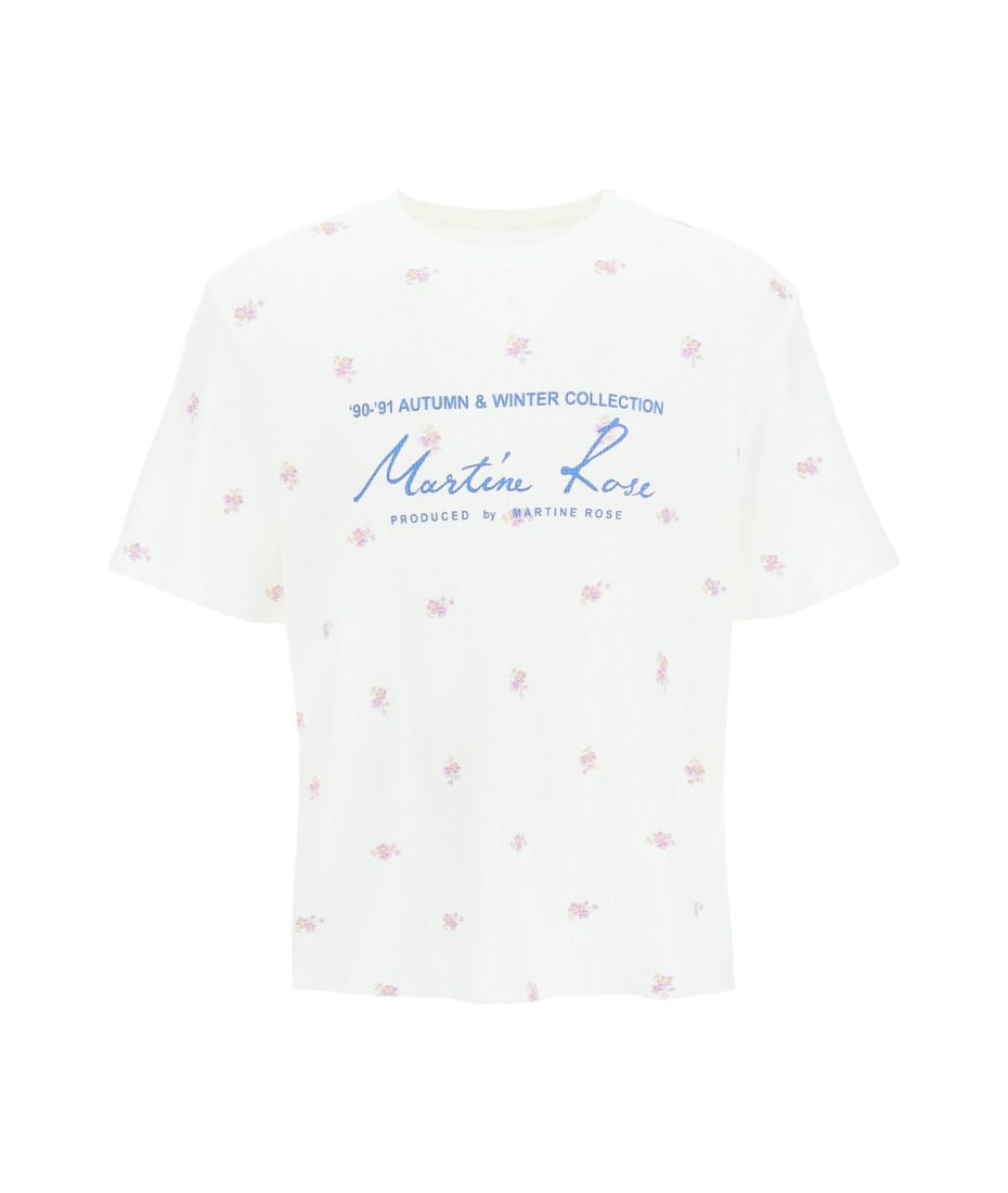 Louis Vuitton Floral Print White T Shirt