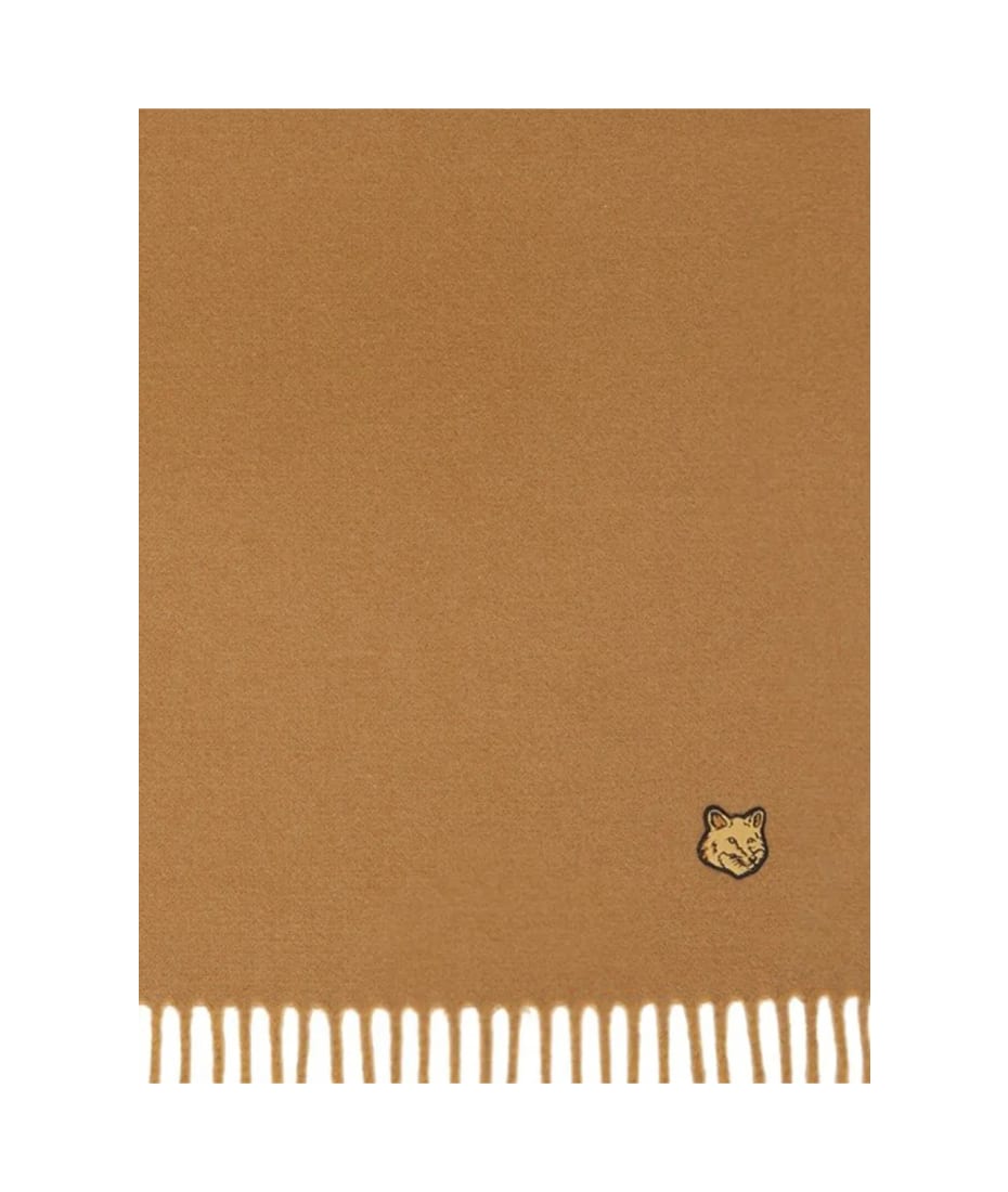 小物 Maison Kitsune WOOLSCARF Maison Kitsuné Virgin wool fox scarf Black - Men | VIETTI Online Store