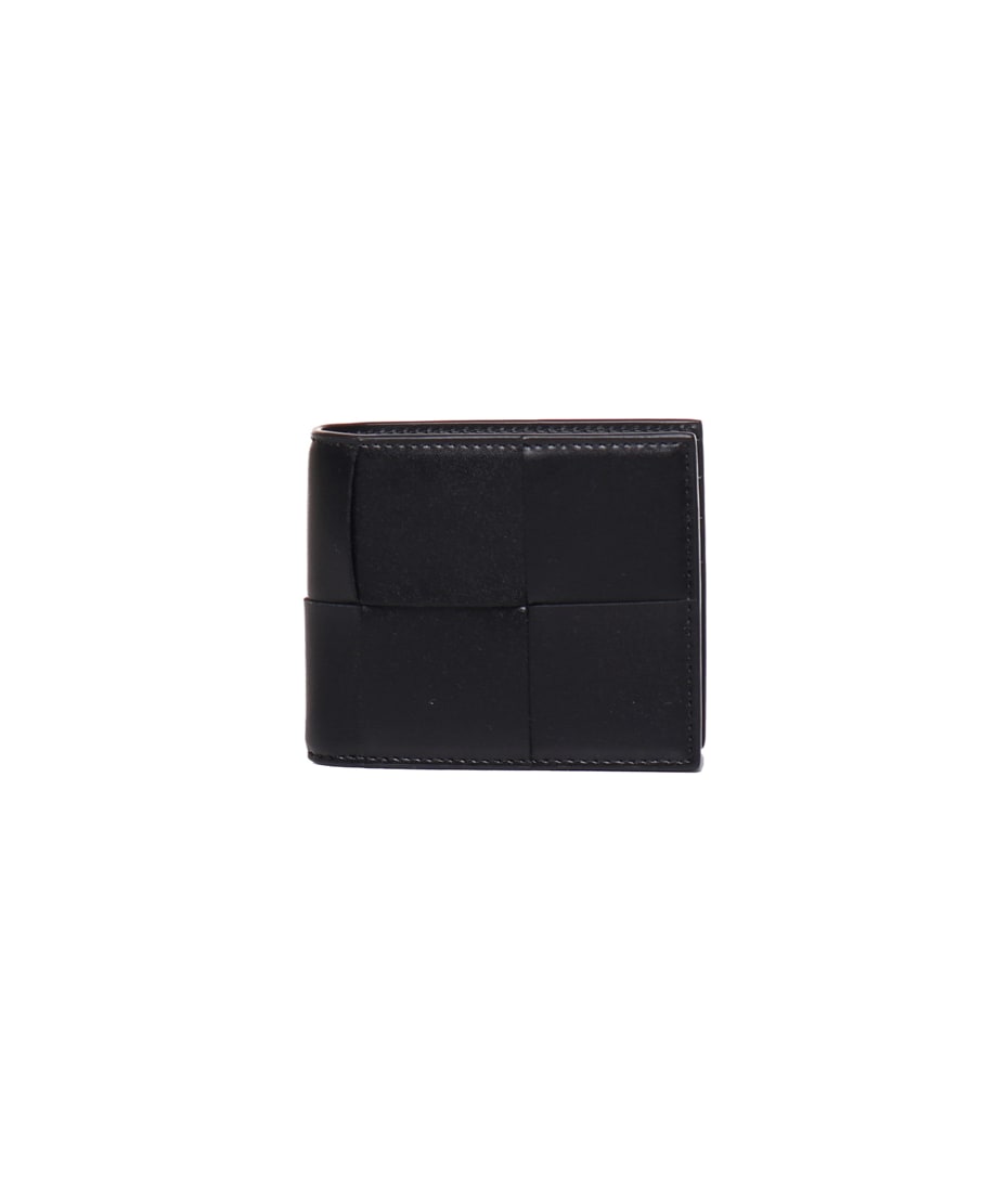 Bottega Veneta Cassette Bi-Fold Wallet - Black - Man - Calfskin