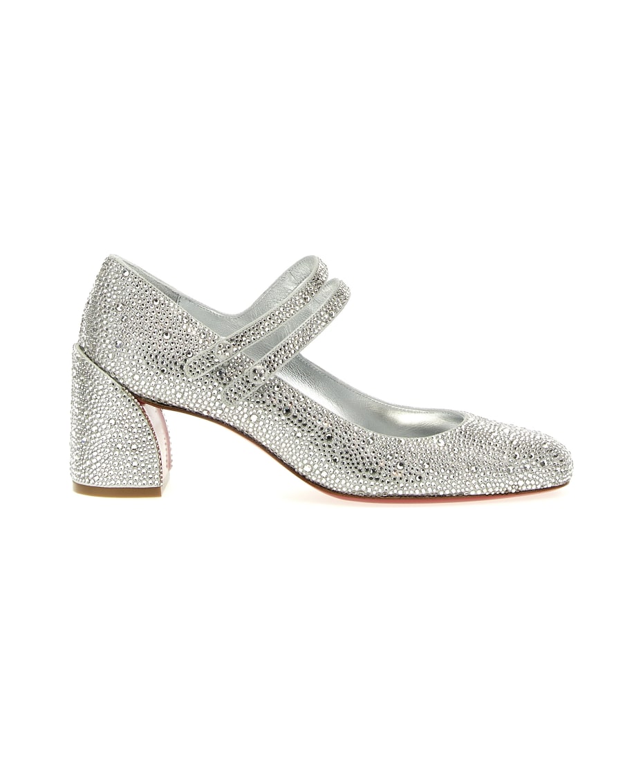 25SS【ルブタン】Miss Jane Sandal Strass Boum クレープサテン 1250551g306-1250551g306-